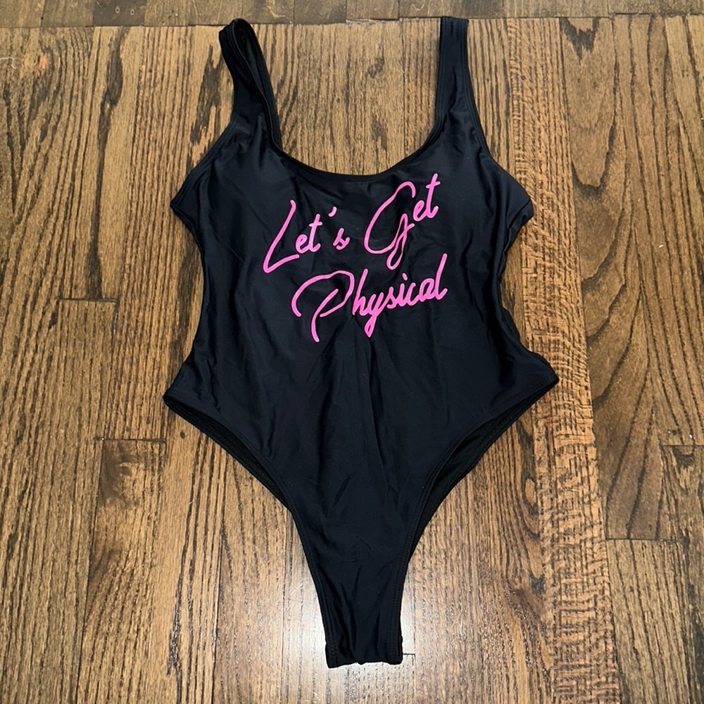 New MIAIULIA Swimsuit Retro 80s/90s High Cut Low Back Padding One Piece Size Med - Picture 2 of 8